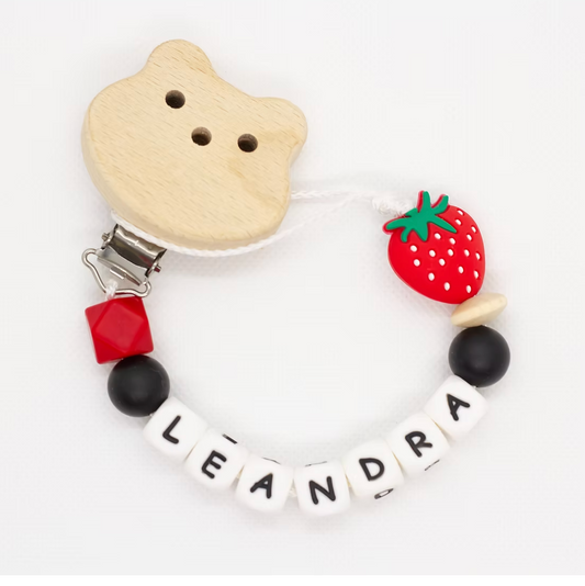 Attache tétine personnalisée Léandra